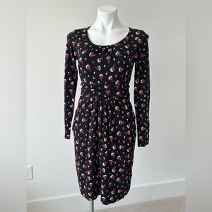 Boden Black Flower Bud Mabel Jersey Dress 4
